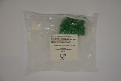 Prázdné lahvičky plast (100pcs x 15ml)