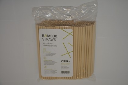 EKO Bambusová Brčka 8mm x 23cm 200ks/bal