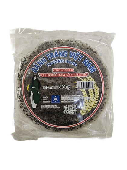 Rýžový papír kulatý s černým sezamem 22cm 400g