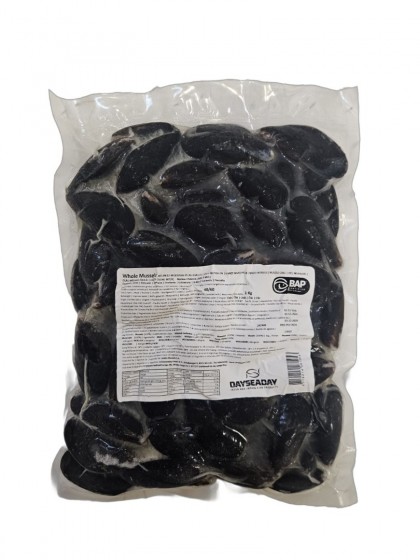 Mušle slávky celé nevyloupané předvařené 1kg