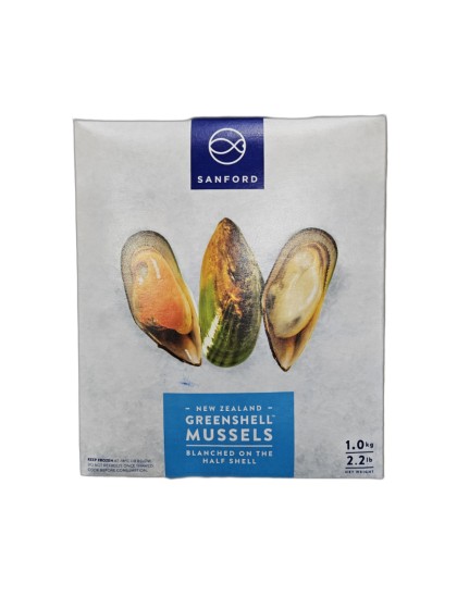 Mušle slávky v poloviční schránce Nový Zéland 1kg