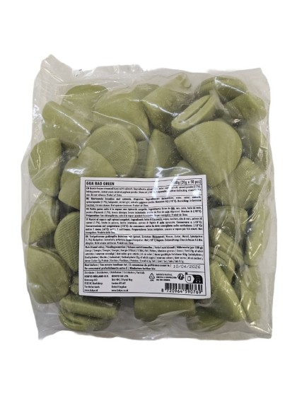 Bochánky Gua Bao buns, Zelené (50x20g) mraž. 1kg