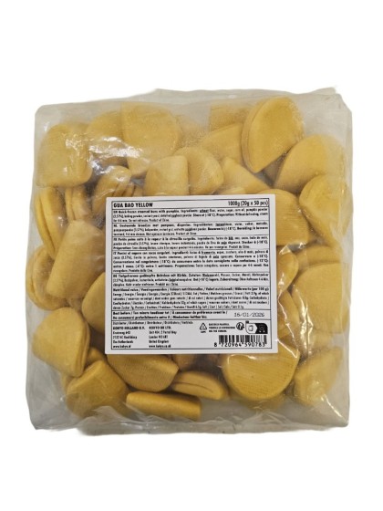 Bochánky Gua Bao buns, Žluté (50x20g) mraž. 1kg