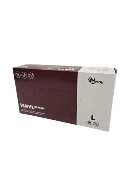 Vinylové rukavice Classic, nepudrované, bílé, velikost 