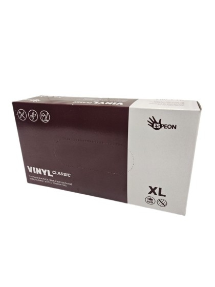 Vinylové rukavice Classic, nepudrované, bílé, velikost 